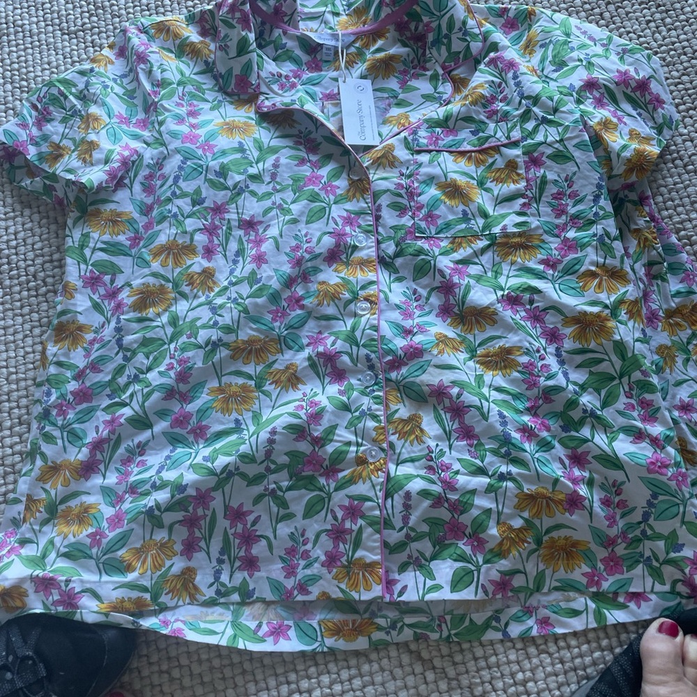 The Company Store Floral Pajama Set - Multicolor - Picture 2 of 4